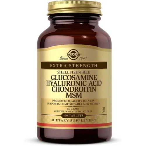 Solgar - Glukozamina, Kwas hialuronowy, chondroityna MSM - 60 tabletek Solgar - Glukozamina, Kwas hialuronowy, chondroityna MSM - 60 tabletek